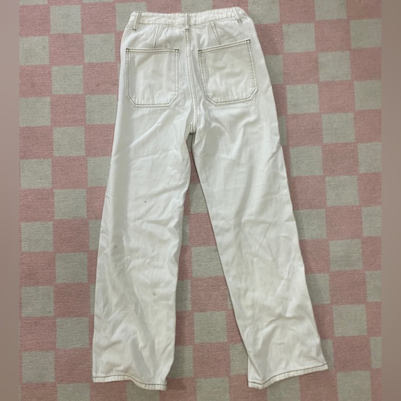 REFORMATION STRAIGHT LEG WHITE JEANS: size 25 - Picture 3 of 5